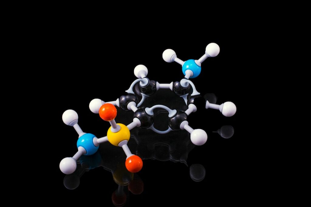 Molecule model depicting the structure of MDPHP